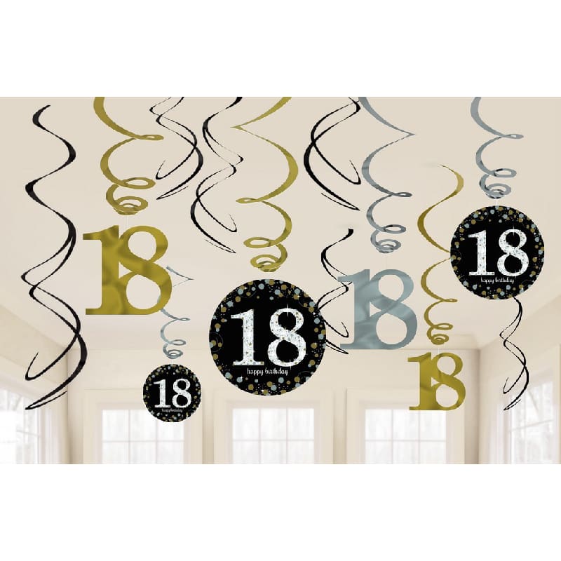 Hanging Swirls Sparkling Celeb 18 Pk12