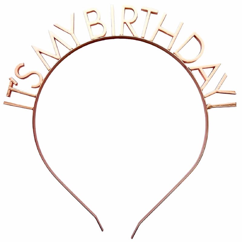 Headband It's My Birthday Rose Gold
