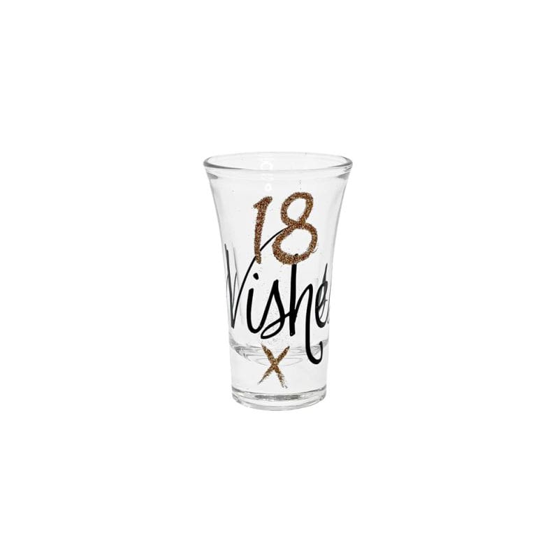 Shot Glass 18 Wishes Gold