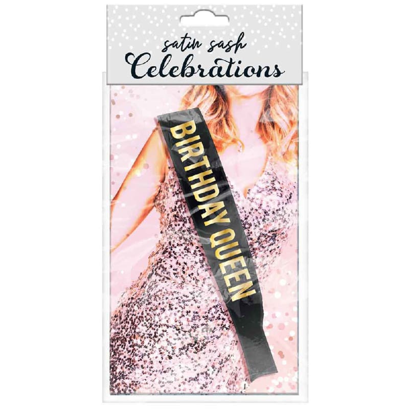 Sash Birthday Queen Black