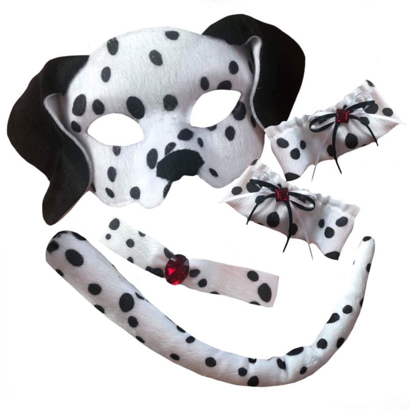Mask and Tail Set Dog Dalmation