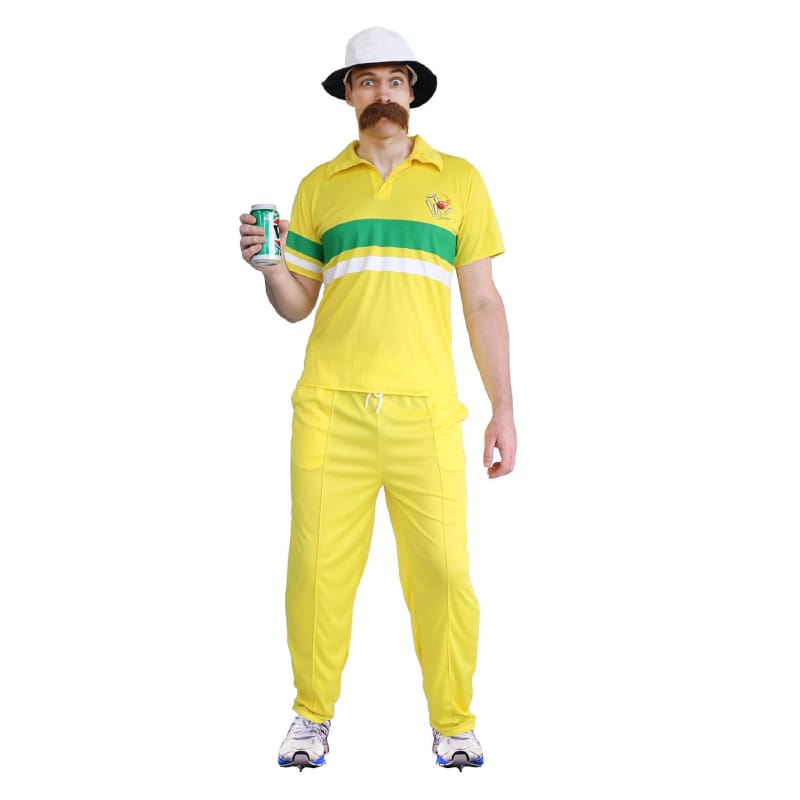 Costume Adult Cricketer 80's Yellow L
