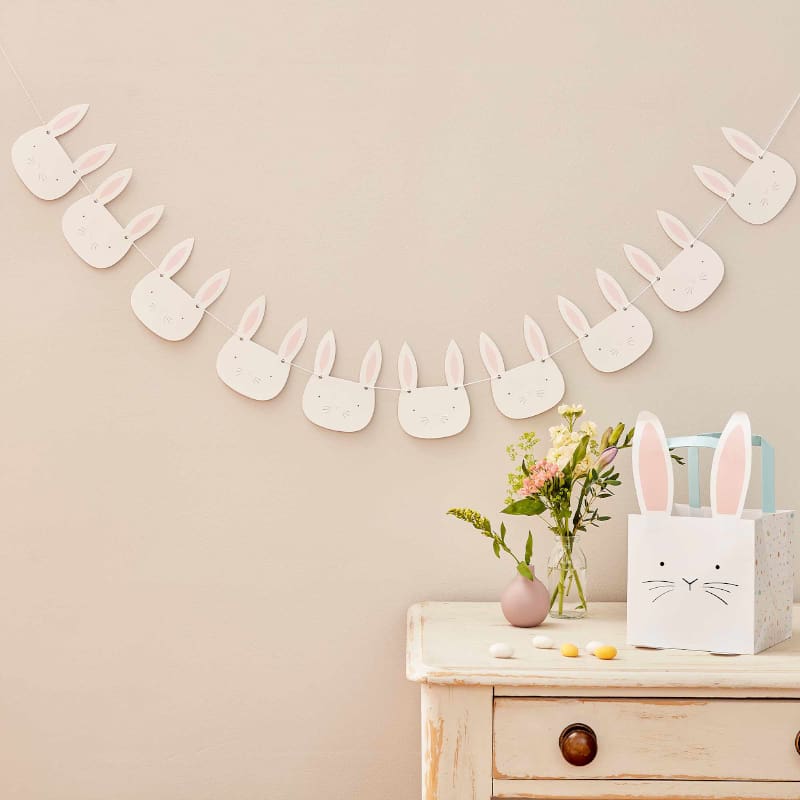 Easter Eggciting Bunny Face Bunting