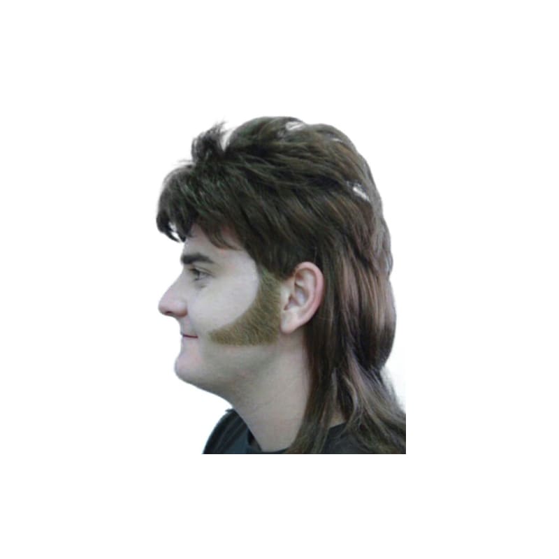 Sideburns 70's Curved Brown