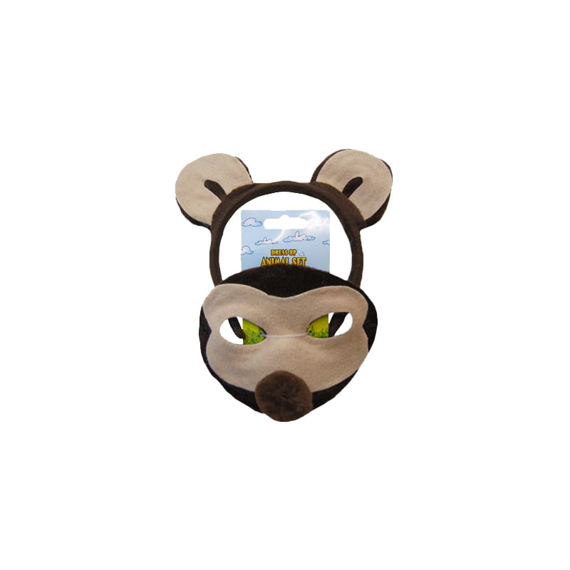 Mask and Headband Monkey Brown
