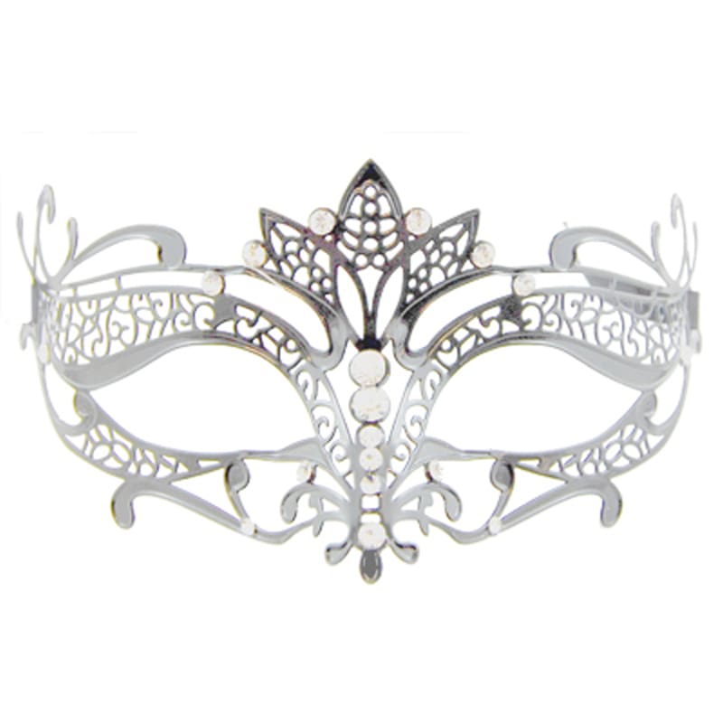 Mask Metal Siver with Diamonties