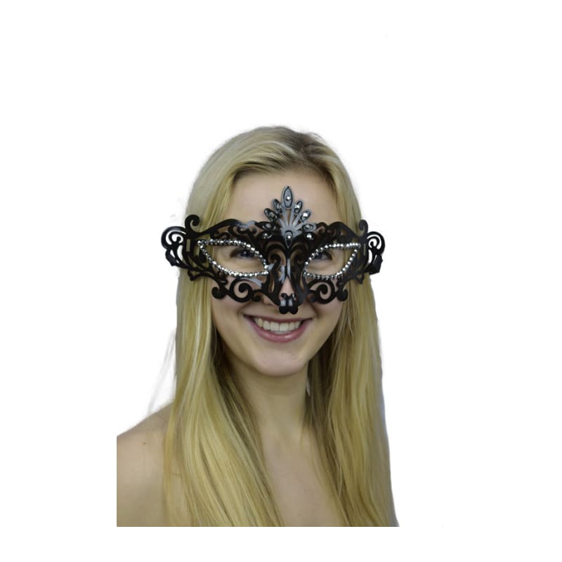 Mask Metal Black Silver Eyes