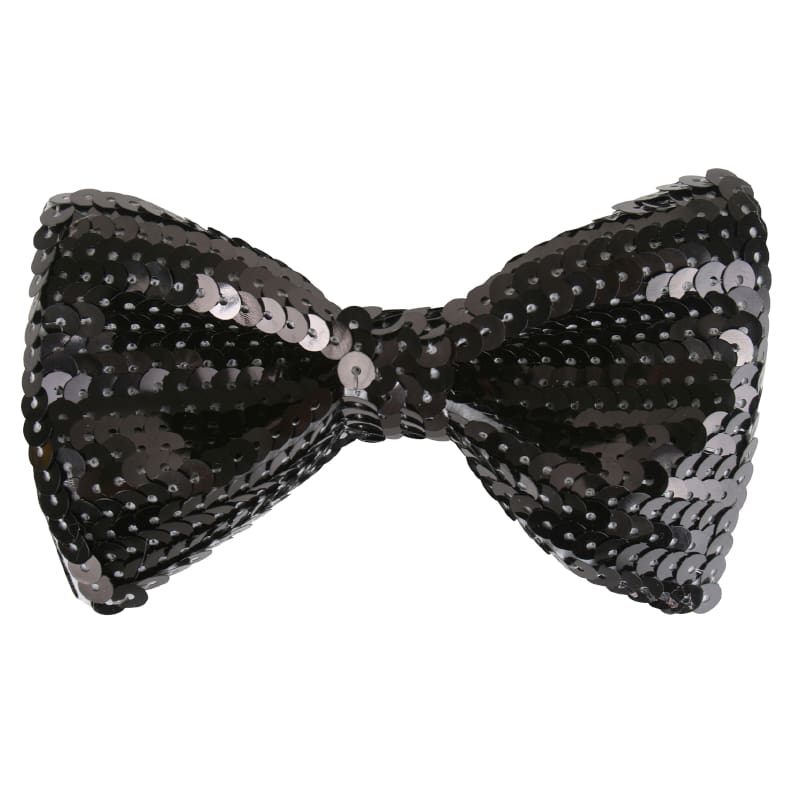 Bow Tie Sequin Black