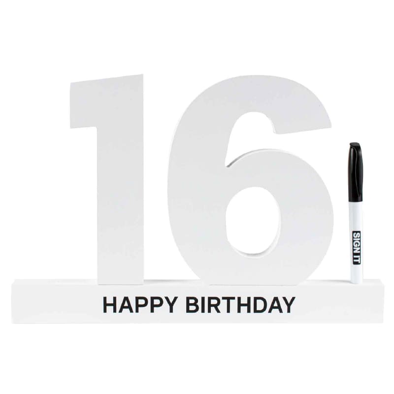 Signature Number 16th White