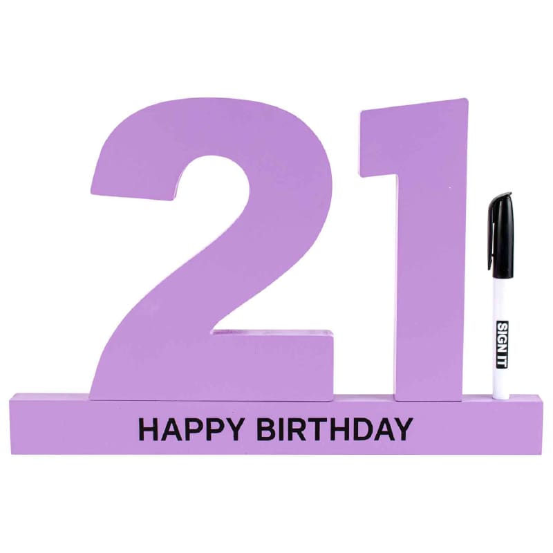 Signature Number 21st Purple DNR