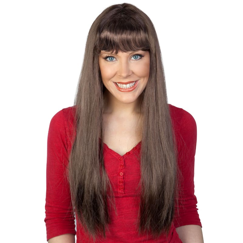 Wig Long with Fringe Brown