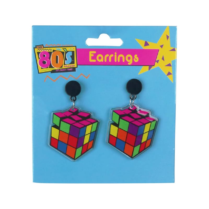 Earrings Rubiks Cube
