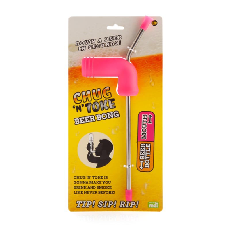 Beer Snorkel Chug n Fun Pink