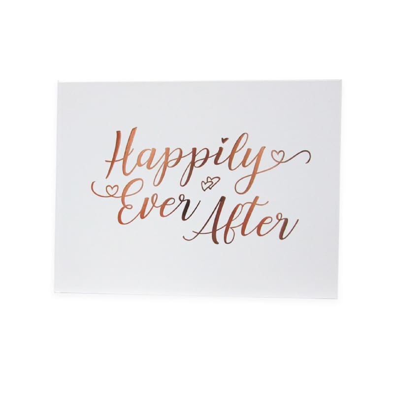 Guest Book Happily Ever After Rose Gold