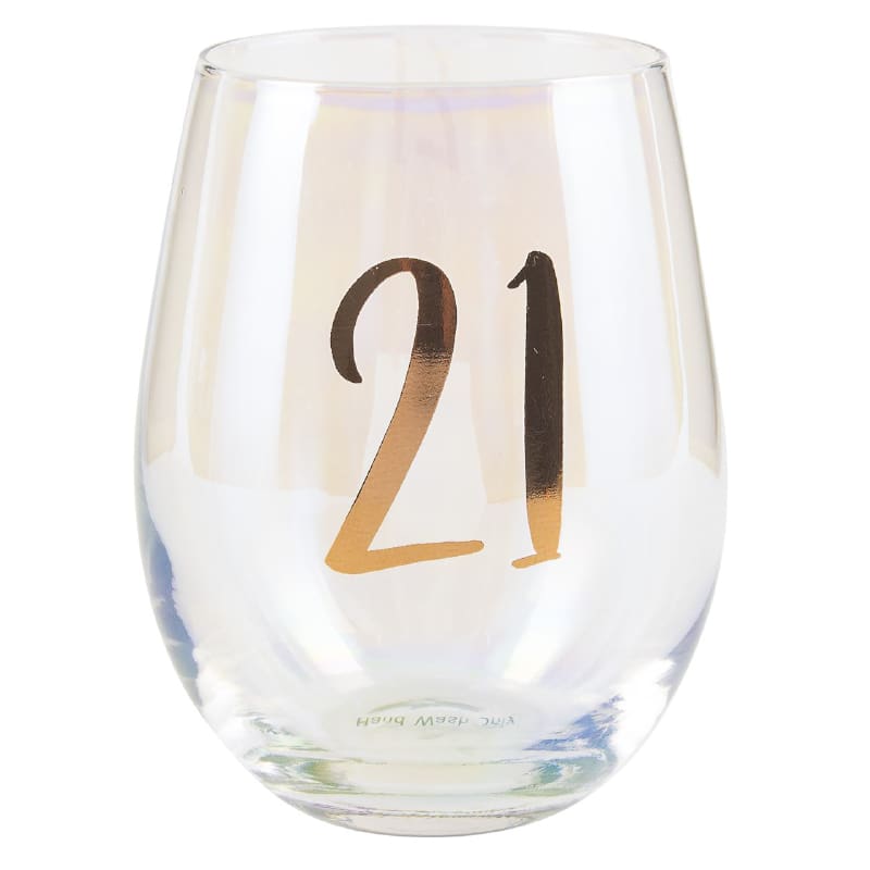 Wine Glass Stemless 21 Rose Gold