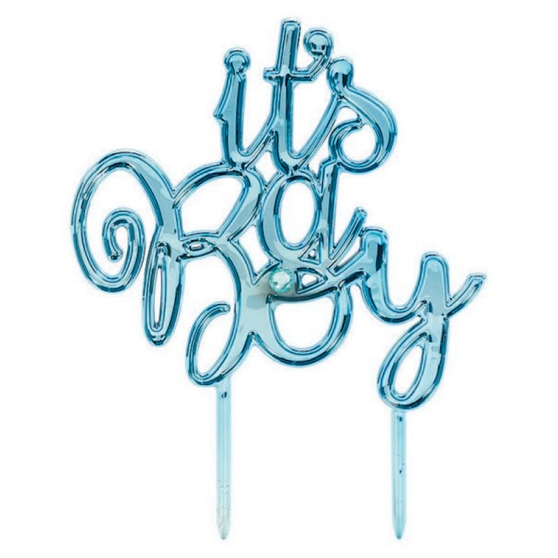 Cake Topper Its A Boy Plastic DNR