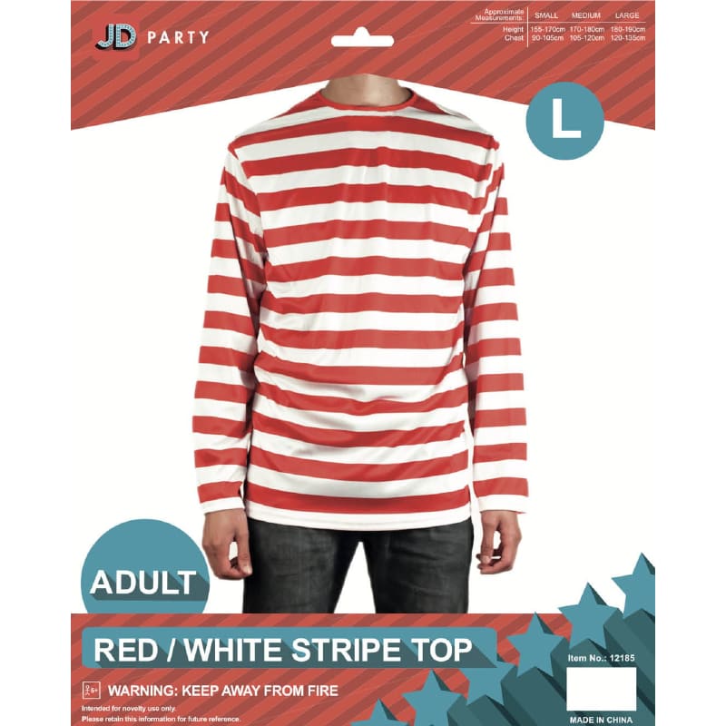 Costume Adult Where's Wally Shirt