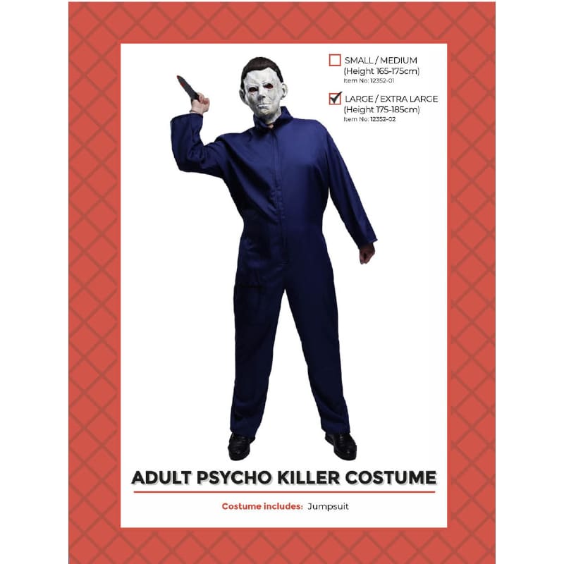 Costume Adult Psycho Killer Mike LXL