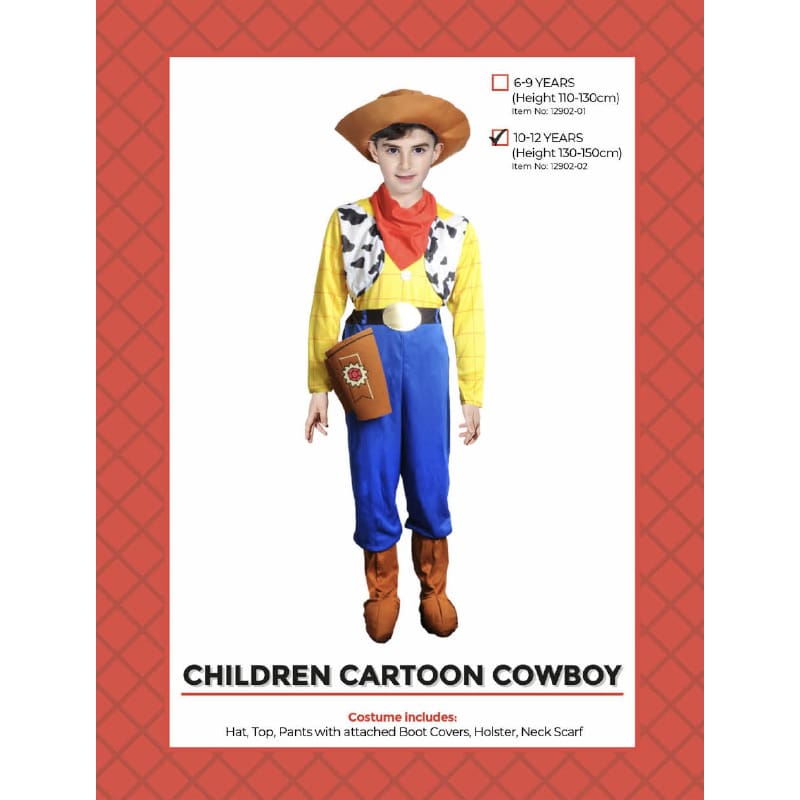 Costume Child Woody Toy Cowboy 10-12