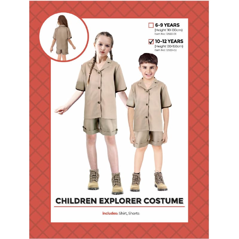 Costume Child Explorer Wildlife 10-12