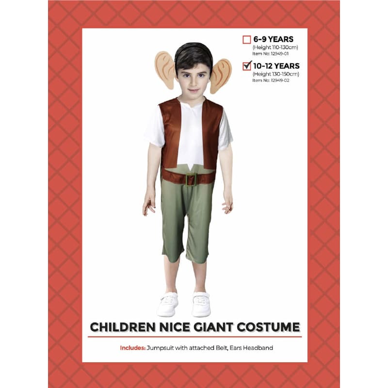 Costume Child BFG Nice Giant Boy 10-12