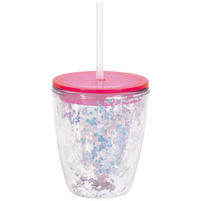 Tumbler Reusable Glitter Short 425ml