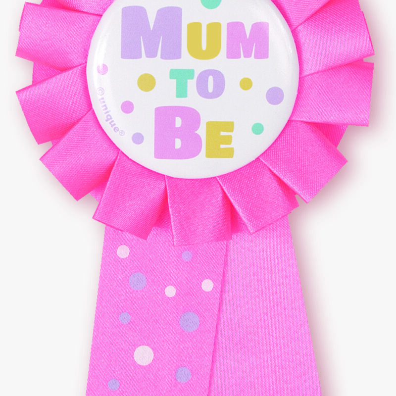 Badge Rosette Mum To Be Pink DNR