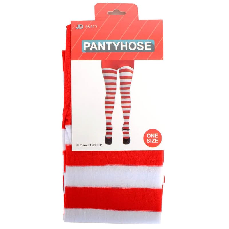 Tights Striped Red and White
