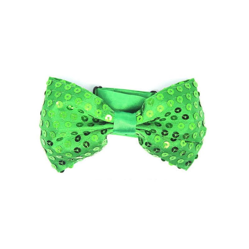 Bow Tie Sequin Green