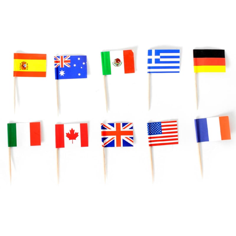 Tooth Picks World Flags Pk50