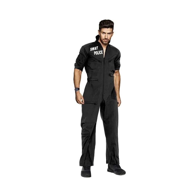 Costume Adult Police Swat Black L
