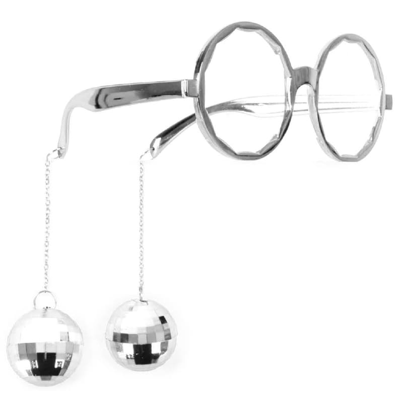 Sunglasses with Disco Balls Silver