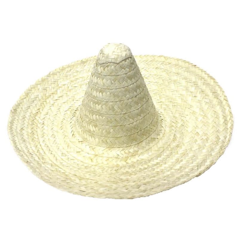 Sombrero Hat Plain Natural Straw