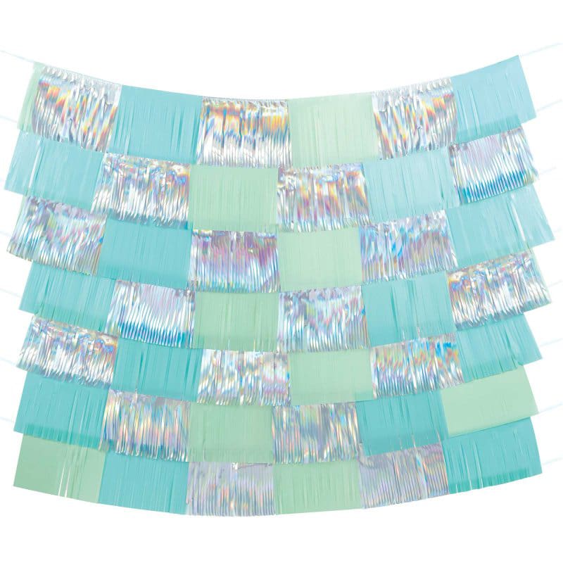 Backdrop Fringe Blue Silver Mint DNR