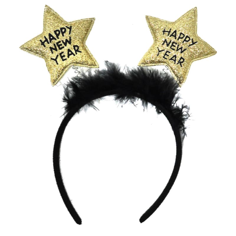 New Years Headband Gold Bopper