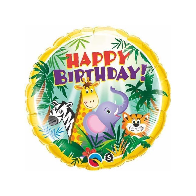 Foil 45cm Jungle Happy Birthday