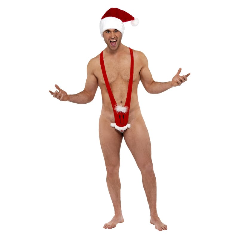 Costume Adult Mankini Santa