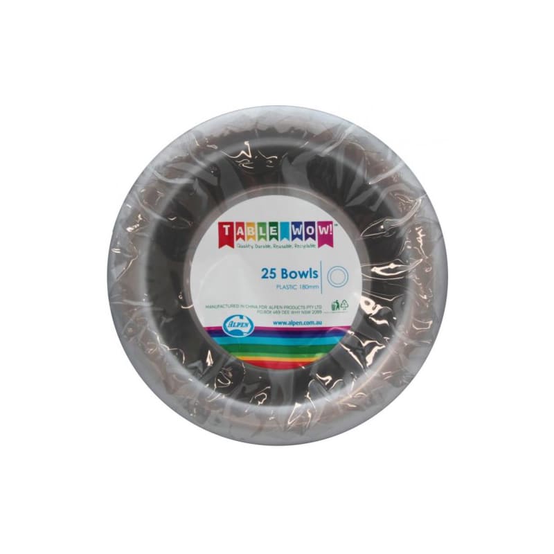 Bowls Premium 180mm Silver Pk20