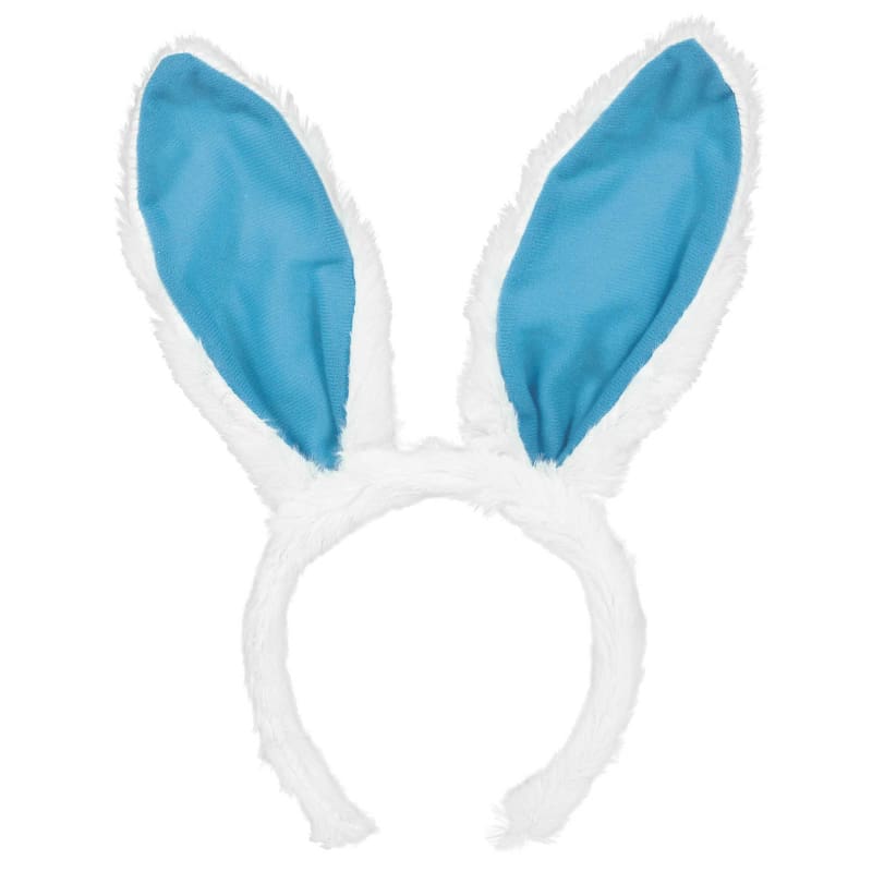 Easter Bunny Ears Blue and White