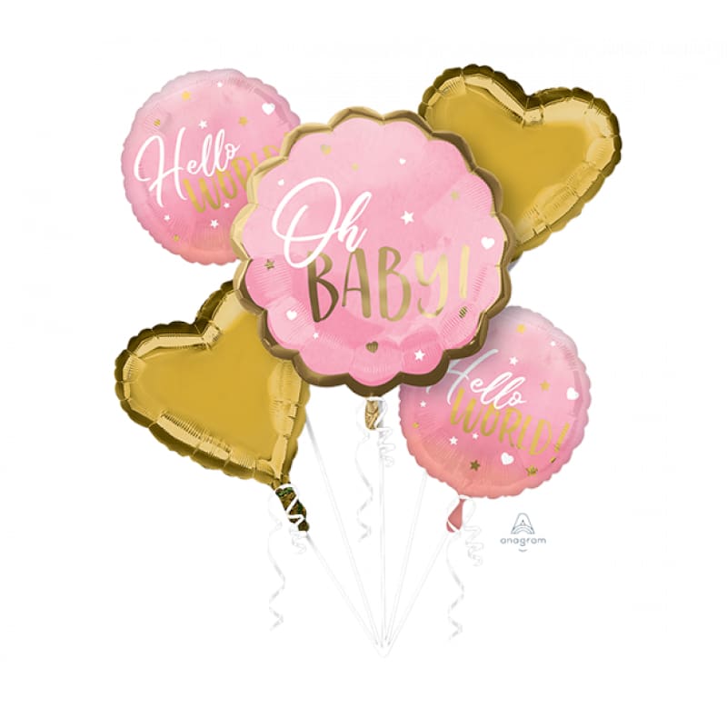 Foil Shape Bouquet Oh Baby Pink DNR
