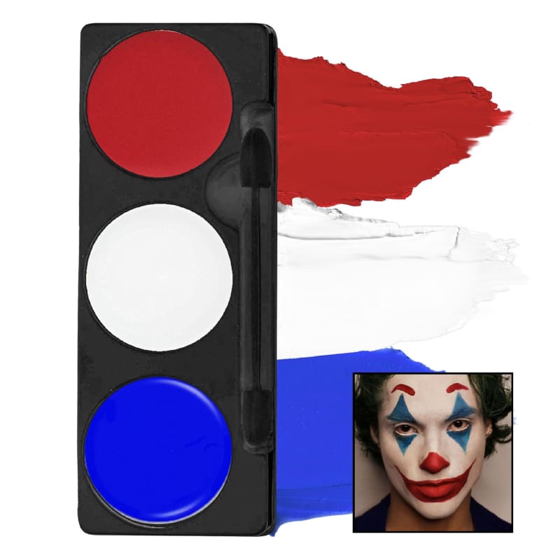 Makeup Palette Clown Red White Blue