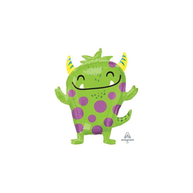 Foil Shape Monster Happy Green