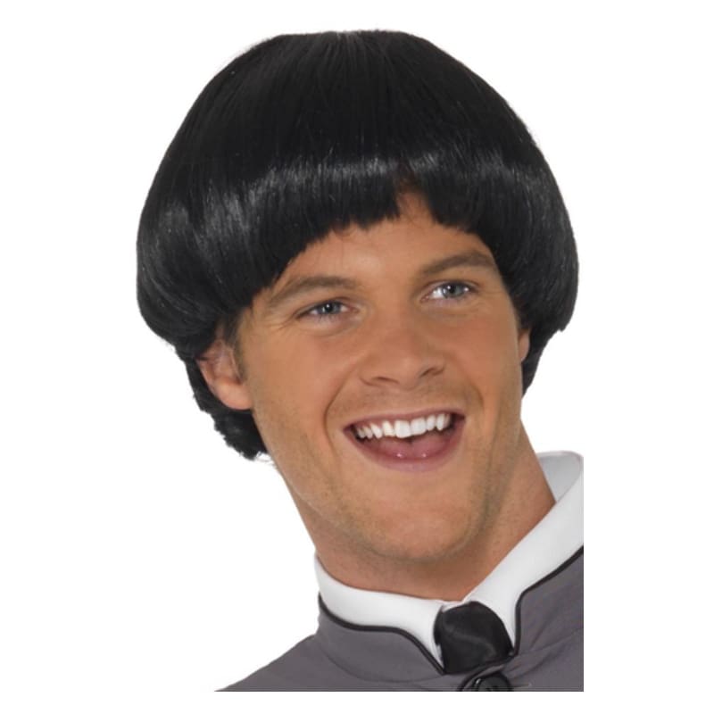 Wig Bowl Cut 60's Black