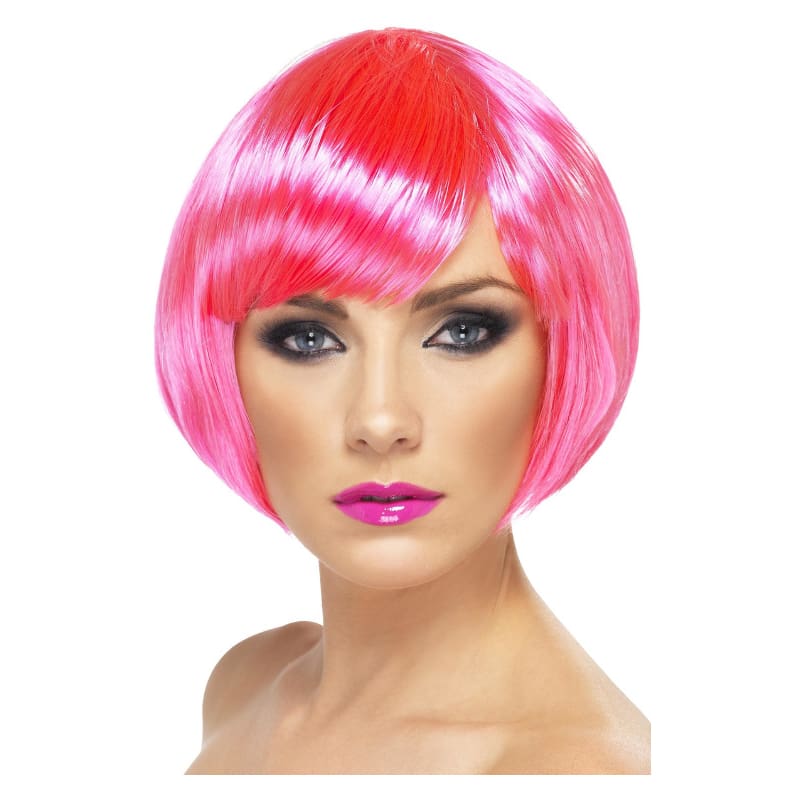 Wig Bob Hot Pink with Fringe