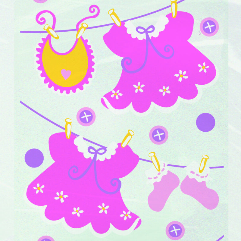 Cello Bags Clothesline Girl Pink P20 DNR