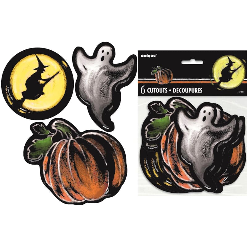 Cutout Mini Halloween Ghostly Pk6