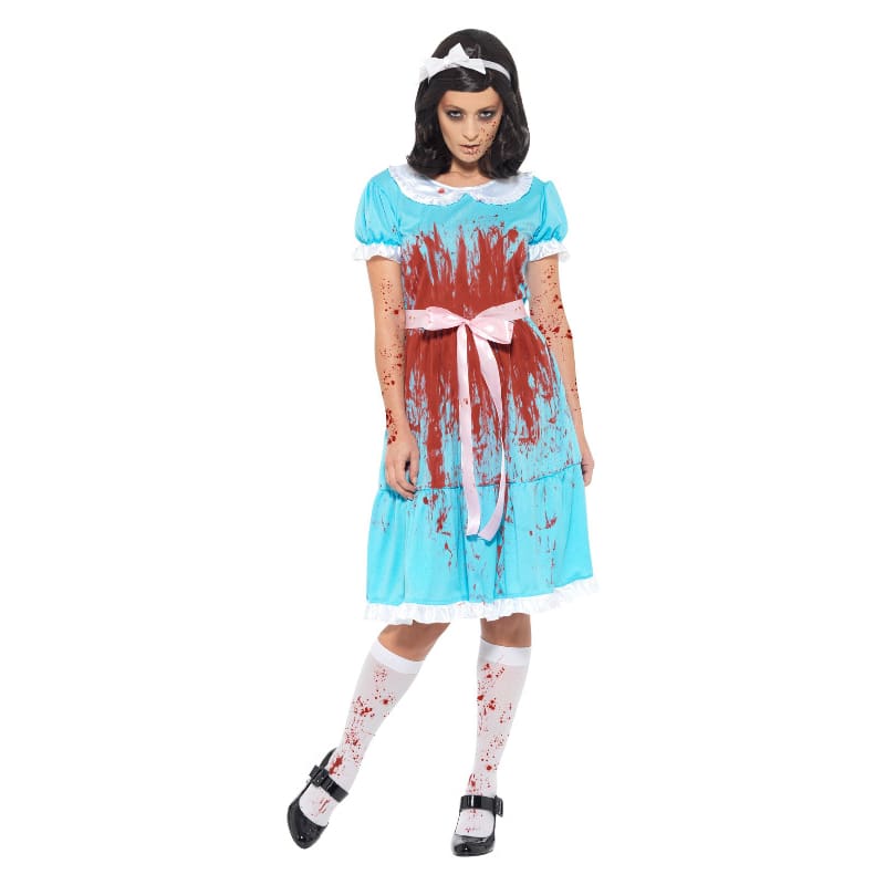 Costume Adult Bloody Twin Blue Dress M