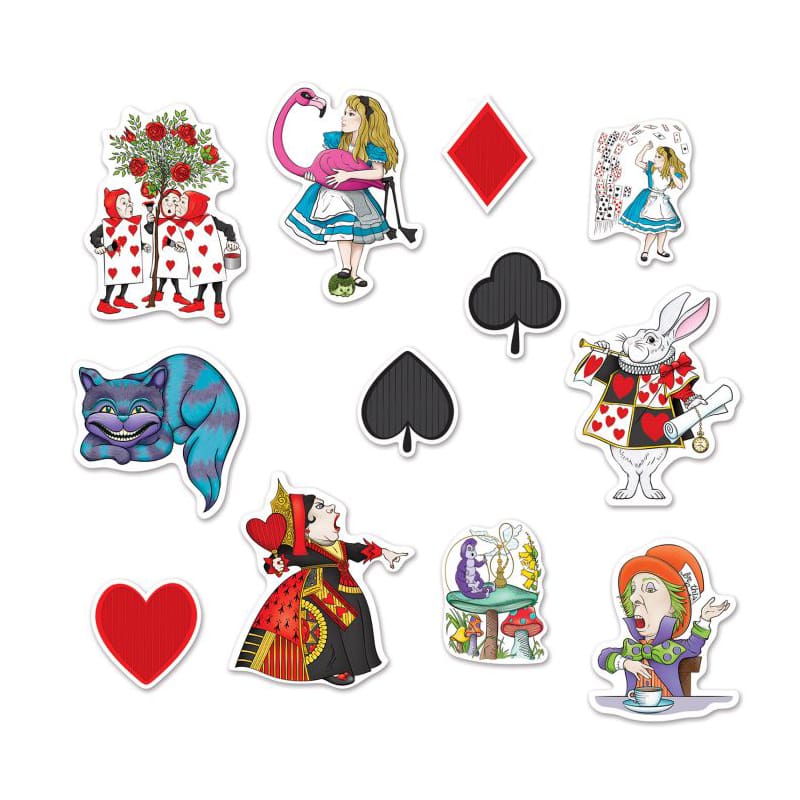 Cutout Alice in Wonderland Asst Pk12 DNR