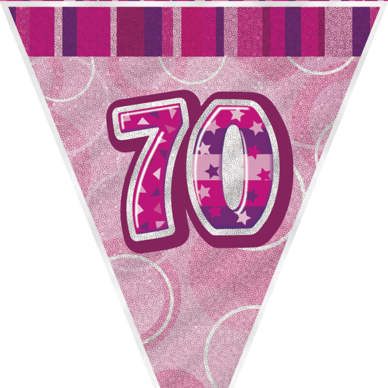 Flag Banner 70th Pink DNR