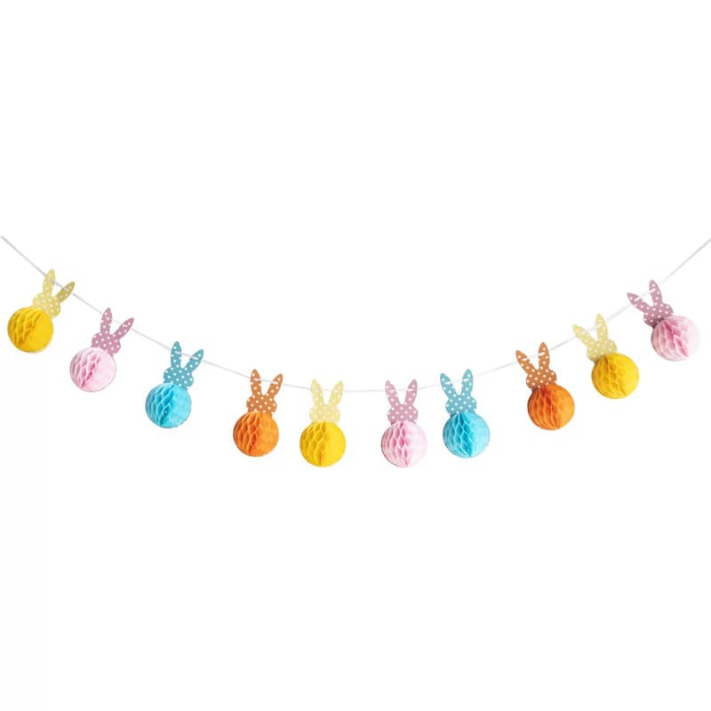 Easter Bunny Honeycomb Garland
